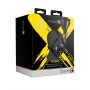 OUCH! OPEN MOUTH GAG HEAD HARNESS WITH FUNNEL EXTREME BLACK