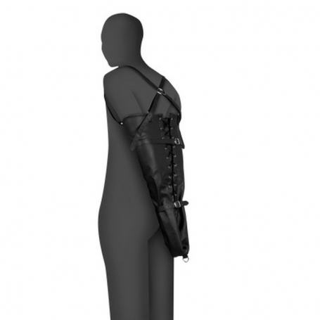 RESTRICCIÓN DE BRAZOS LACE-UP FULL SLEEVE NEGRO XTREME OUCH!