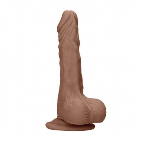 GODE AVEC TESTICULES TAN 7 /17 CM REALROCK