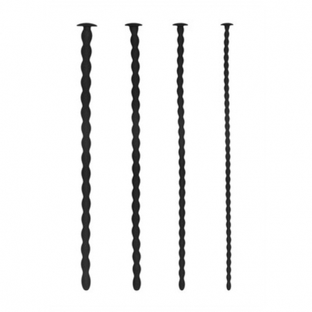 OUCH! SILICONE SPIRAL SCREW PLUG SET ADVANCED BLACK
