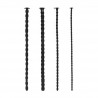 CONJUNTO DE SONDAS DE URETRA SILICONE SPIRAL SCREW PLUG SET ADVANCED NEGRO OUCH!