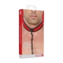 COLLIER EN NÉOPRÈNE ROUGE AVEC LAISSE OUCH!