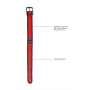 COLLIER EN NÉOPRÈNE ROUGE AVEC LAISSE OUCH!