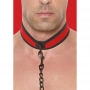 COLLIER EN NÉOPRÈNE ROUGE AVEC LAISSE OUCH!