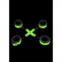ESPOSAS PARA PUÑOS Y TOBILLOS CON HOGTIE GLOW IN THE DARK OUCH!