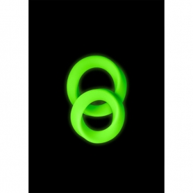 ENSEMBLE DE 2 ANNEAUX POUR PENIS GLOW IN THE DARK OUCH!