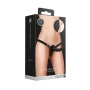 OUCH! SILICONE RIBBED STRAP-ON ADJUSTABLE BLACK