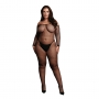 LE DÉSIR BODYSTOCKING OFFSHOULDER NECK QUEEN SIZE BLACK
