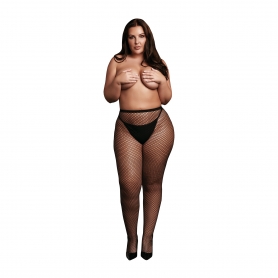 LE DÉSIR STOCKINGS WITH SMALL FISHNET STRUCTURE BLACK QUEEN SIZE
