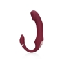 LOVELINE BENDABLE VIBRATING STRAPLESS STRAP-ON MERLOT GRAPE