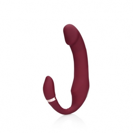LOVELINE BENDABLE VIBRATING STRAPLESS STRAP-ON MERLOT GRAPE
