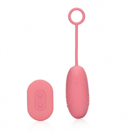 LOVELINE ULTRA SOFT SILICONE EGG VIBRATOR WITH REMOTE CONTROL PINK ARABESQUE