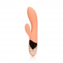 LOVELINE ULTRA SOFT SILICONE RABBIT VIBRATOR CERAMIC PEACH