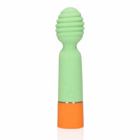 LOVELINE RIBBED MINI VIBRATOR WITH USB CHARGER SPRING SAGE