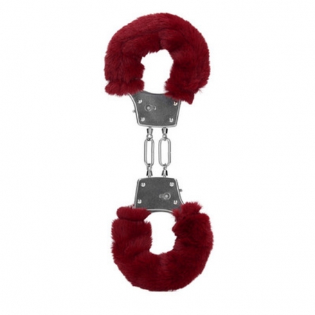 MENOTTES AVEC PELUCHE FURRY METAL ROUGE OUCH!