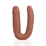 REALROCK U SHAPED DOUBLE DILDO 5 /12,7 CM TAN