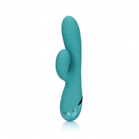 LOVELINE INFLATABLE RABBIT VIBRATOR PEACOCK BLUE