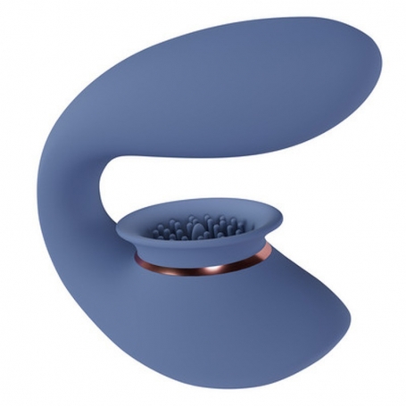 TWITCH 3 VIBRATEUR ET ASPIRATEUR RECHARGEABLE BLEU/GRIS INNOVATION