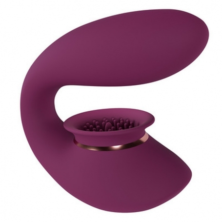 TWITCH 3 VIBRATEUR ET ASPIRATEUR RECHARGEABLE BORDEAUX INNOVATION