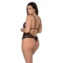 PASSION AMBERLY TEDDY BLACK QUEEN SIZE 