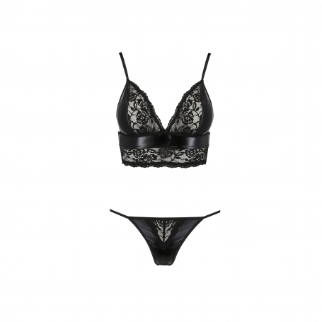 CONJUNTO DE 2 PIEZAS ASUNA NEGRO EROTIC LINE PASSION