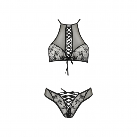 CONJUNTO DE 2 PEÇAS AZALIA PRETO EROTIC LINE PASSION