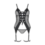 CORSET ET STRING BETH NOIR PASSION