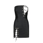 NUISETTE ET STRING CELIN NOIR TAILLE REINE PASSION