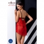 CAMISA DE NOITE E TANGA CHERRY VERMELHO DEVIL COLLECTION PASSION