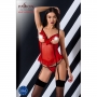 PASSION DEVIL COLLECTION CHERRY CORSET AND THONG RED