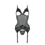 CORSET ET STRING CHRISTA NOIR EROTIC LINE PASSION