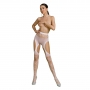 BAS À EFFET JARRETIÈRE S005 BLANC ECO COLLECTION PASSION