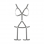 PASSION DEVIL COLLECTION INDICA BODY HARNESS BLACK