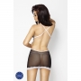 PASSION NANNA CHEMISE AND THONG BLACK 