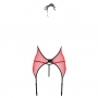 CORSET ET STRING PEONIA ROUGE EROTIC LINE PASSION