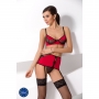 ENSEMBLE 3 PIÈCES SANDRA ROUGE EROTIC LINE PASSION