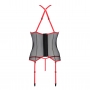 CORPETE E TANGA SATARA VERMELHO EROTIC LINE PASSION