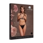 LE DÉSIR OPEN CUP TRIANGLE BRA WITH NECK STRAP AND ADJUSTABLE SLIDERS BLACK
