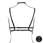 LE DÉSIR OPEN CUP TRIANGLE BRA WITH NECK STRAP AND ADJUSTABLE SLIDERS BLACK