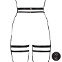 LE DÉSIR DOUBLE STRAP GARTER BELT WITH ADJUSTABLE SLIDERS BLACK