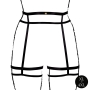 PORTE-JARRETELLES DOUBLE STRAP NOIR TAILLE REINE LE DÉSIR