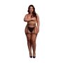 PORTE-JARRETELLES DOUBLE STRAP NOIR TAILLE REINE LE DÉSIR