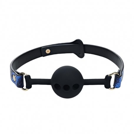 BÂILLON EN SILICONE RESPIRANT FLORENCE COLLECTION BLEU OUCH!