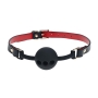 BÂILLON EN SILICONE RESPIRANT MILAN COLLECTION NOIR/ROUGE OUCH!