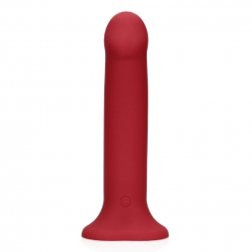 LOVELINE NON-PHALLIC VIBRATING DILDO LARGE RASPBERRY RED 