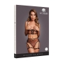 LE DÉSIR TWO PIECE SET WITH OPEN BRA AND THONG BLACK