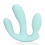 LOVELINE THREE-IN-ONE LIQUID SILICONE VIBRATOR BREEZY BLUE