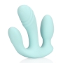 LOVELINE THREE-IN-ONE LIQUID SILICONE VIBRATOR BREEZY BLUE