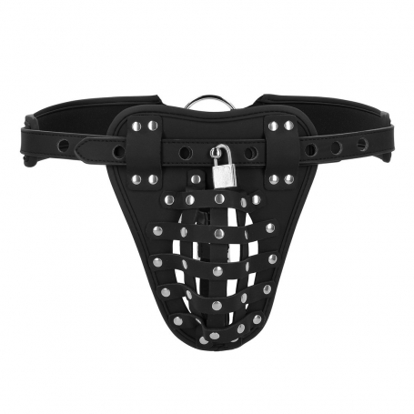 OUCH! XTREME PU LEATHER CHASTITY JOCK