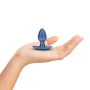 OUCH! SMOOTH SILICONE ANAL PLUG SMALL 2.6 / 6,5 CM METALLIC BLUE
